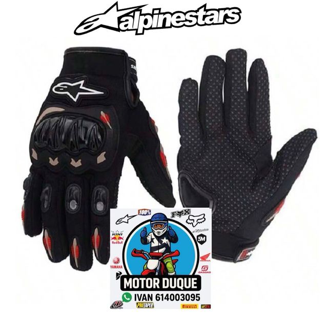 Guantes alpinestar de moto con protecciones 32 34