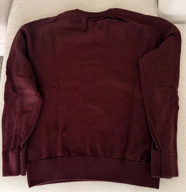 Sudadera burdeos talla M Massimo Dutti