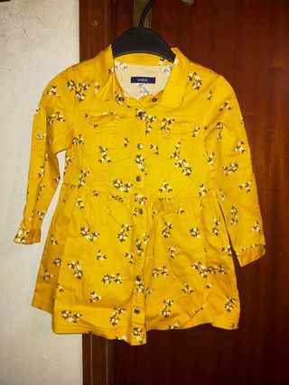 Vestito bimba okaidi giallo con fiori