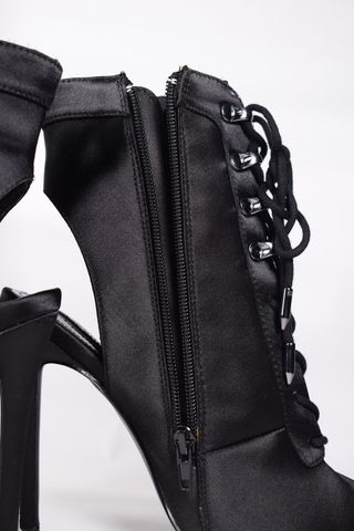 Botines negros de Ante con cordones talla 39