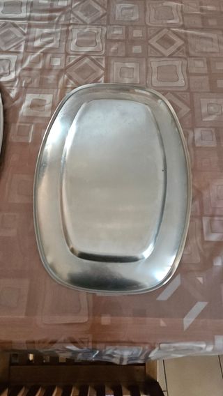 Set 2 vassoi acciaio