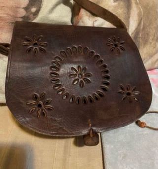Bolso de cuero marron 