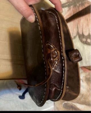 Bolso de cuero marron 