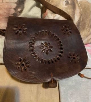 Bolso de cuero marron 