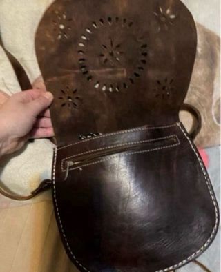 Bolso de cuero marron 