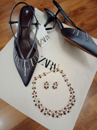 Sandalias con complementos zara nuevo 