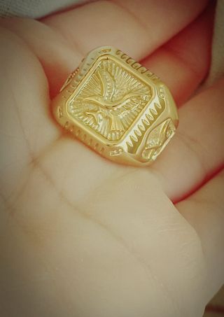 Anillo laminado en oro de 18k. Talla 23