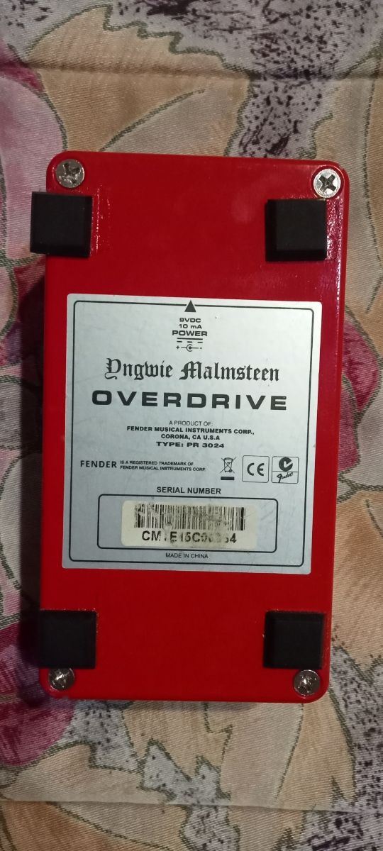 Pedal overdrive YJM Malmsteen Fender