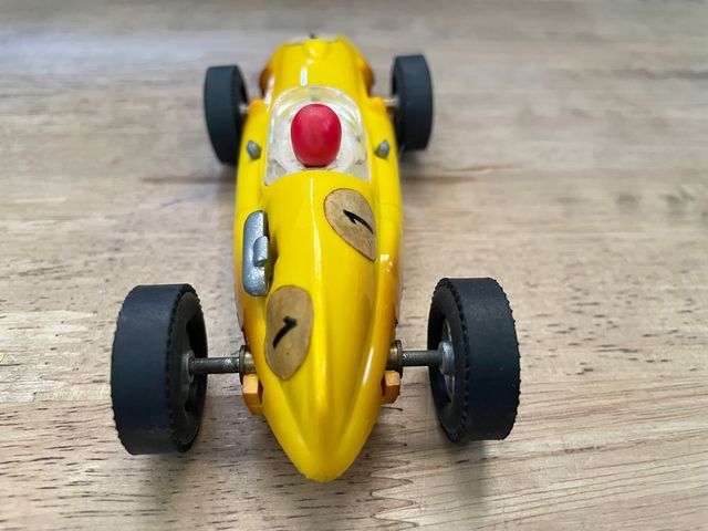 SCALEXTRIC COOPER GUÍA FIJA AMARILLO LIMÓN