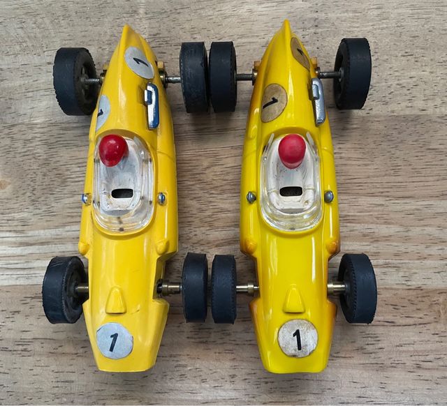 SCALEXTRIC COOPER GUÍA FIJA AMARILLO LIMÓN