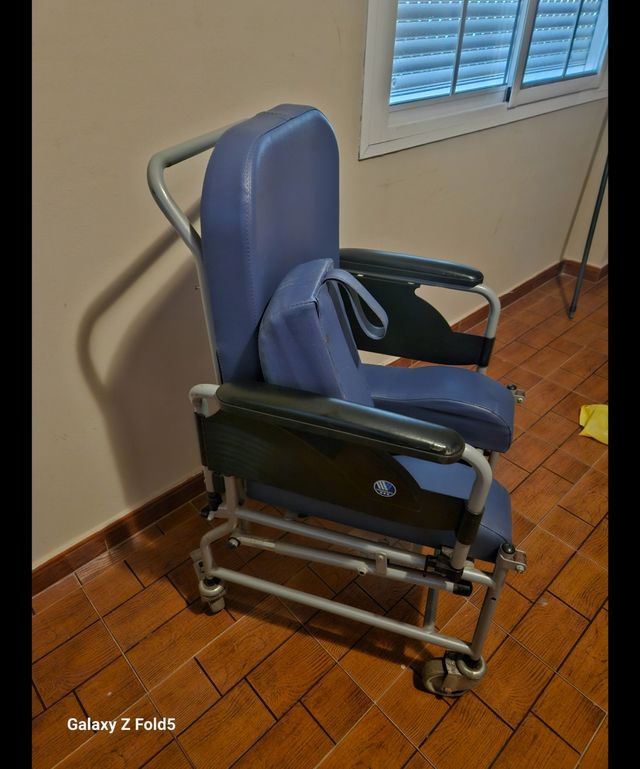 Silla de ruedas para mayores con wc.
