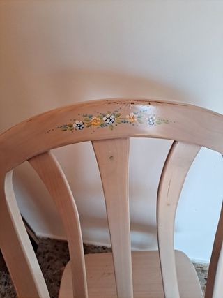 Silla de madera Blanca