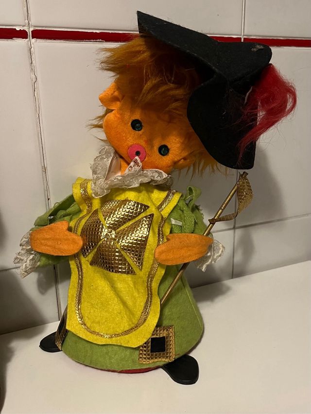 Lote antiguos muñecos de fieltro