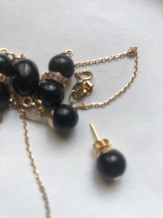 collar y pendientes de oro 18 K