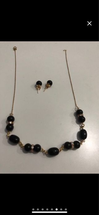 collar y pendientes de oro 18 K