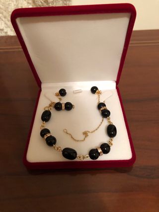 collar y pendientes de oro 18 K