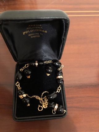 collar y pendientes de oro 18 K