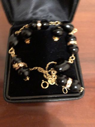 collar y pendientes de oro 18 K