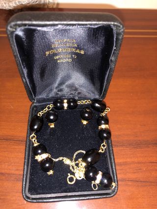 collar y pendientes de oro 18 K