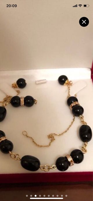 collar y pendientes de oro 18 K