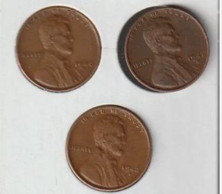 LOTE 10 MONEDAS 1 CENTAVO LINCOLN.1940D A 1949D.