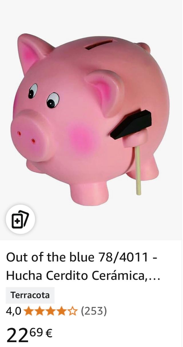 Hucha Cerdito Cerámica XXL rosa