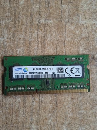 Memoria RAM 4gb ddr3 portatil