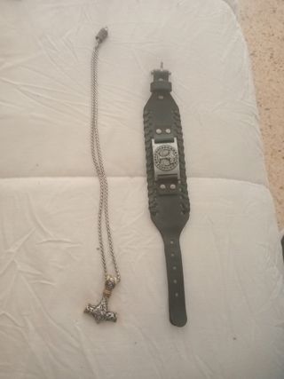 Collar y pulsera hombre 