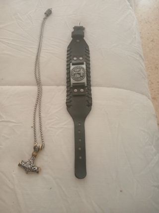 Collar y pulsera hombre 