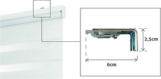 Estores Basic, Stores noche y día Blanco, 150x250