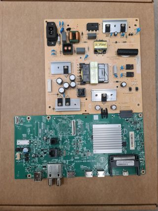Placa base Philips TV + Fuente de alimentación