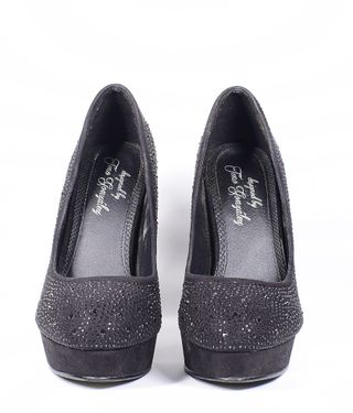 Zapatos de fiesta negros de brillo talla  38