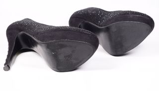 Zapatos de fiesta negros de brillo talla  38