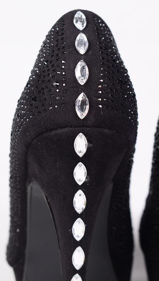 Zapatos de fiesta negros de brillo talla  38