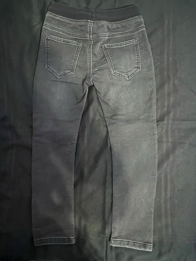 Pantalone jeans bambino nero vita elastica blukids