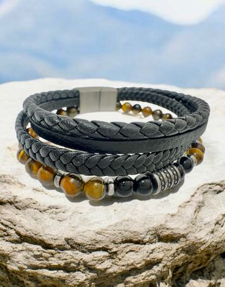 pulsera cuero hombre