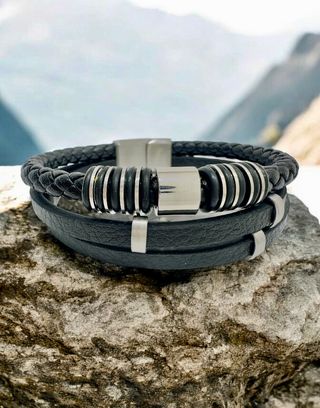 pulsera cuero hombre