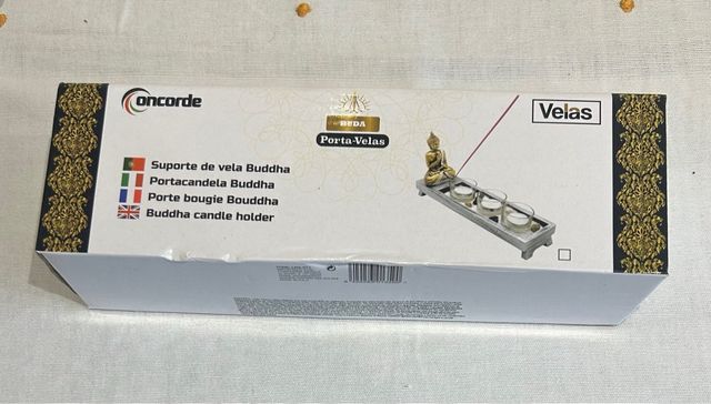 Buda dorado  porta velas y soperte incienso
