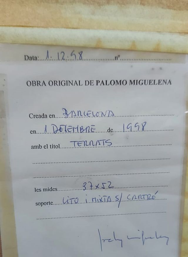 PINTURA DE PALOMO MIGUELENA: TERRATS