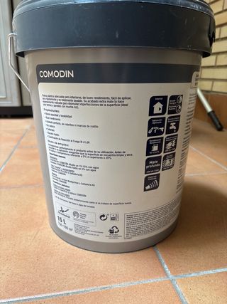 Bote pintura NUEVO de 15L Blanco grisaceo 