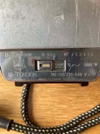 Plancha Solac años 60