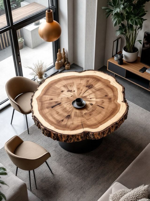 Mesa madera maciza  arbol parota 