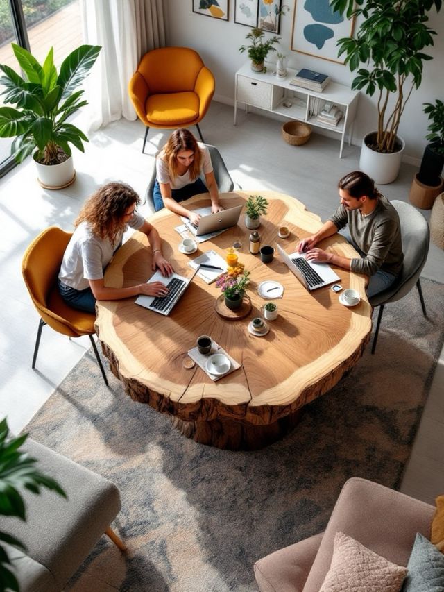 Mesa madera maciza  arbol parota 