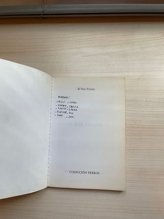 Libro “El foxterrier”