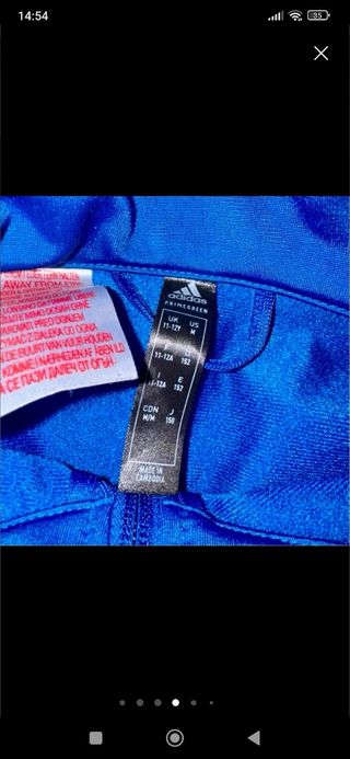 Chaqueta Adidas deporte 11-12años