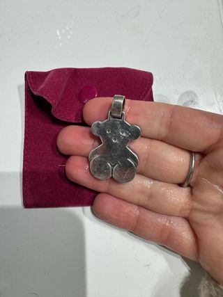 Colgante tous oso grande plata