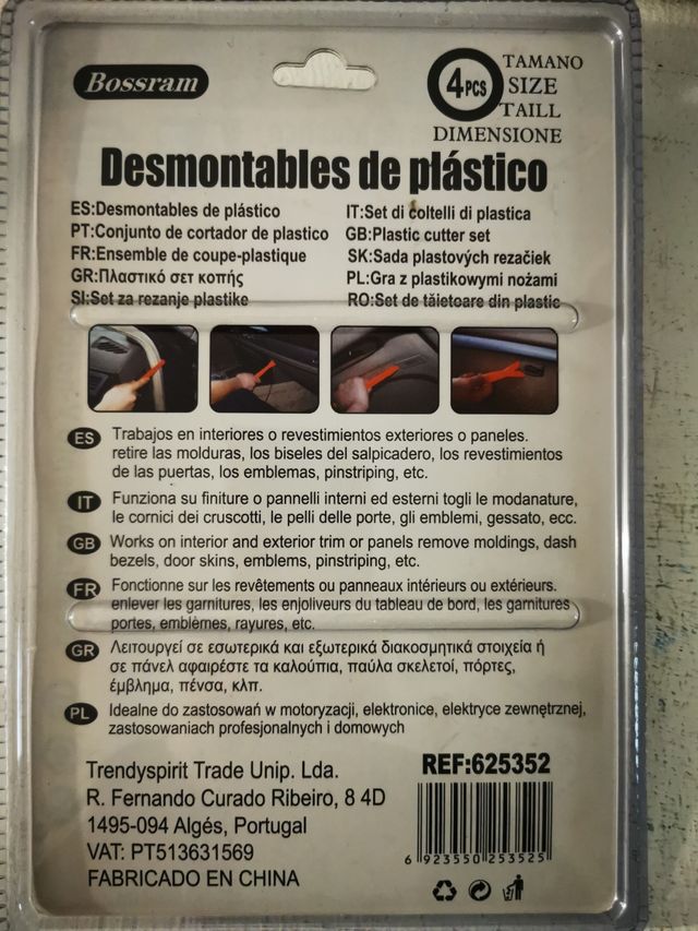 Desmontables de plásticos