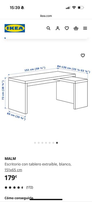 Escritorio malm como nuevo