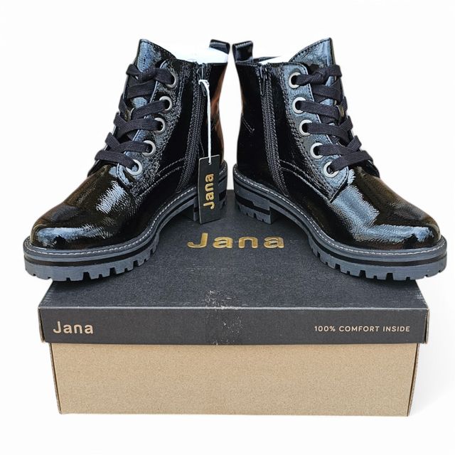 Botines Jana Black Patent Talla 37