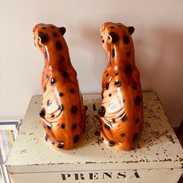Leopardo vintage de ceramica